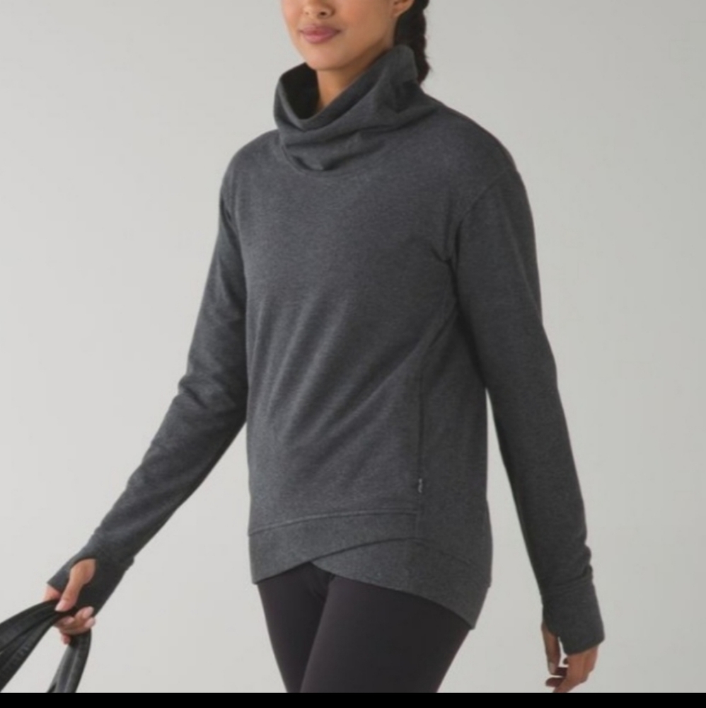 Lululemon on the double pull over- heathered dark grey